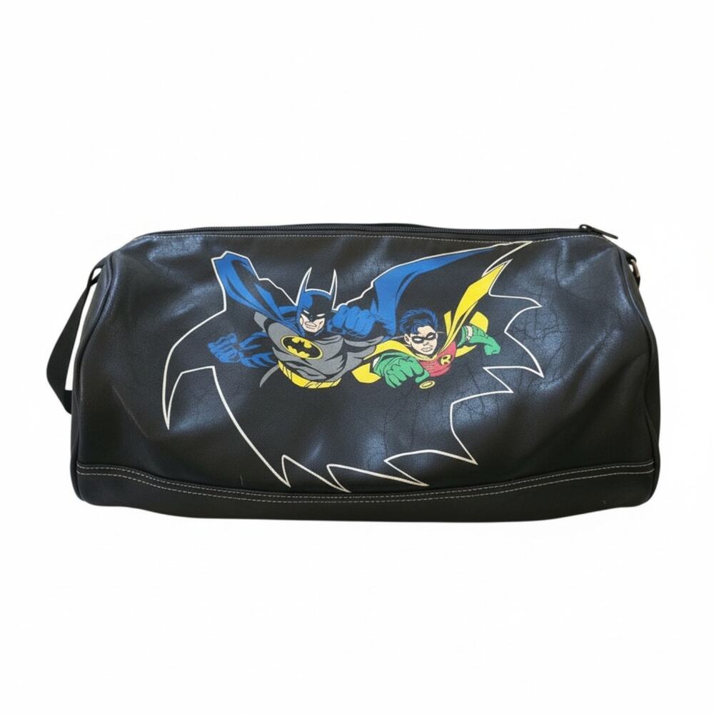Vintage Batman & Robin Duffel Bag DC Comics Mischief Makers Overnight Sleepover